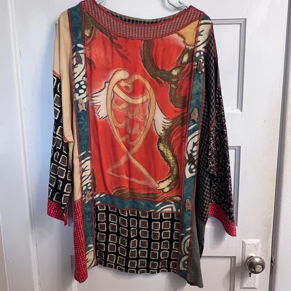Vintage Faith Plaid Long Sleeve Top